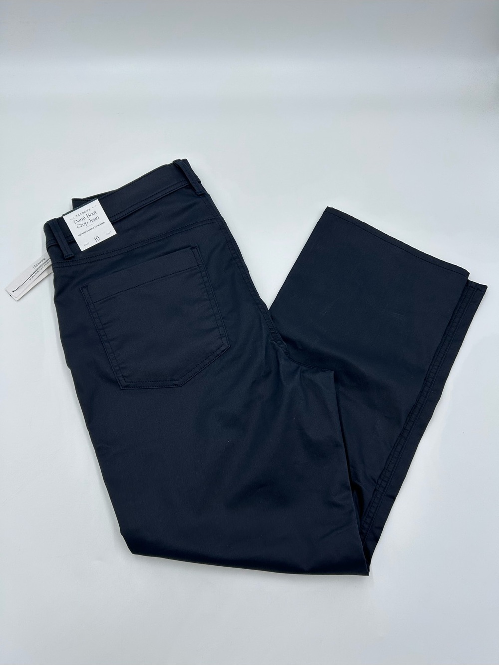 Talbots Women’s Dk Blue Demi Boot Crop Jean 10 NWT
